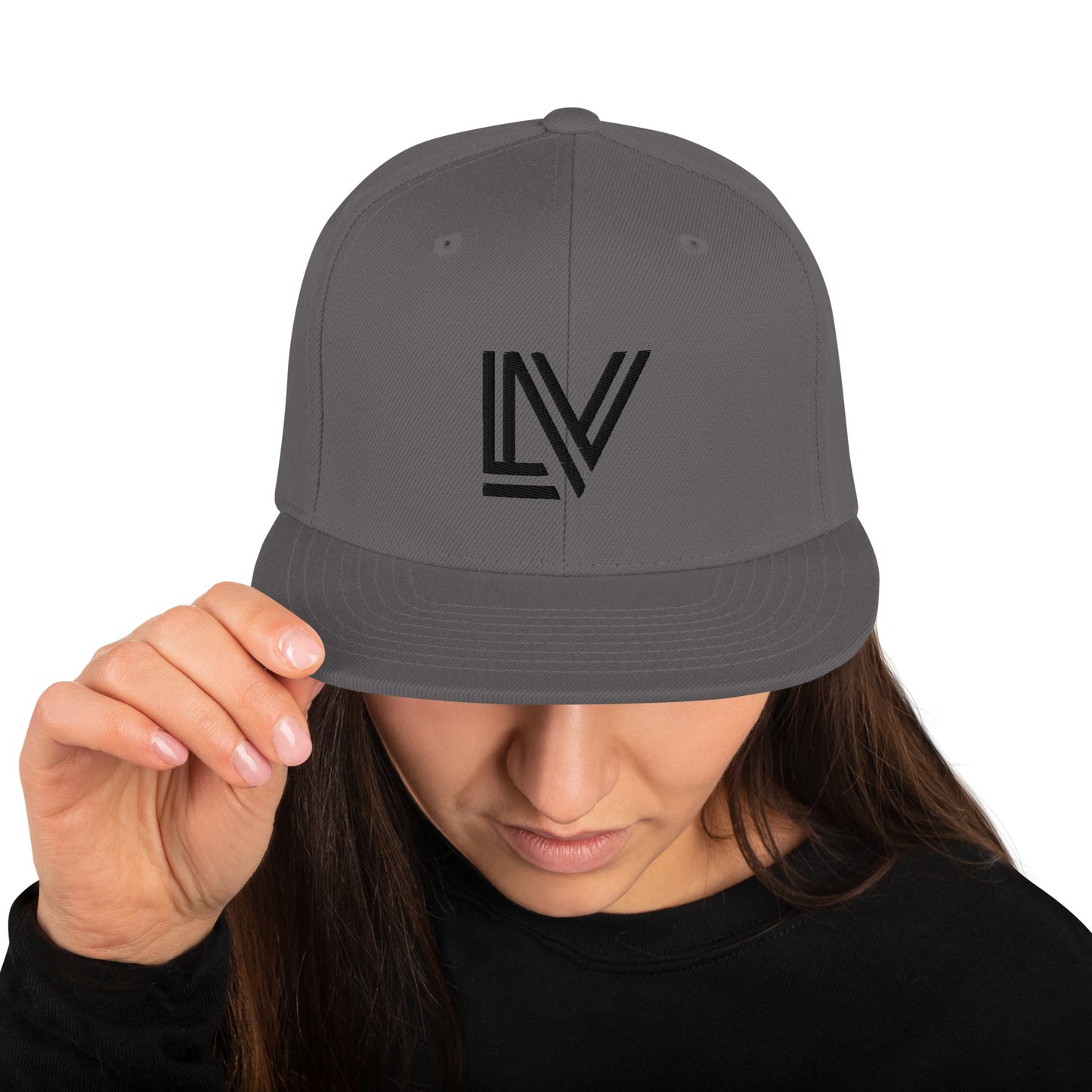 3D Puff Black LV Snapback Hat