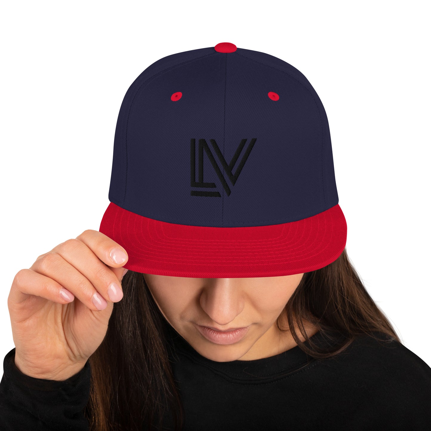 3D Puff Black LV Snapback Hat