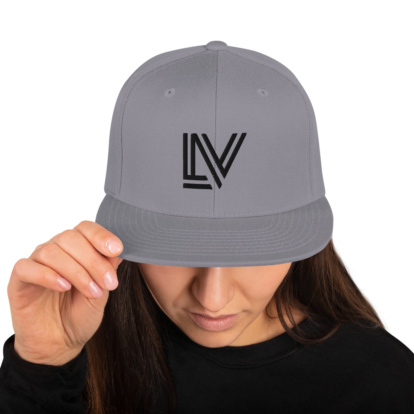 3D Puff Black LV Snapback Hat