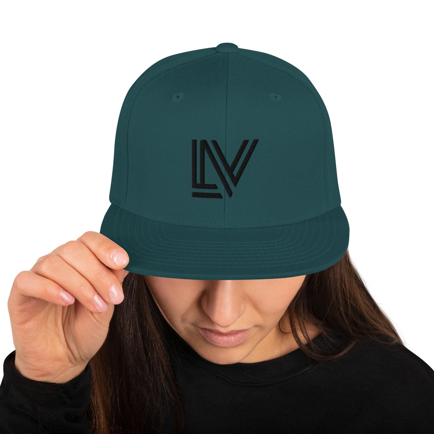 3D Puff Black LV Snapback Hat