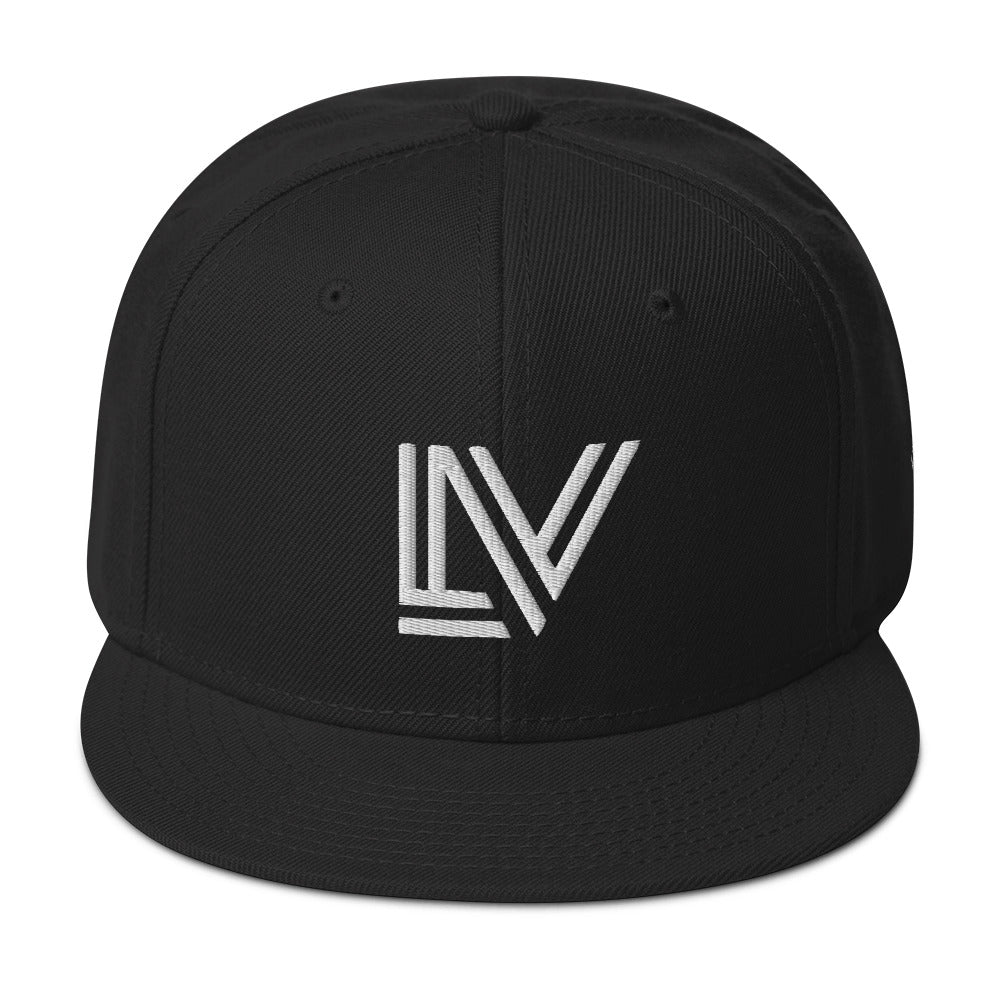 White Lettering - LV Snapback Hat