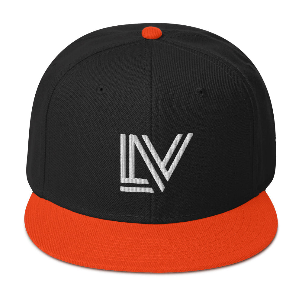 White Lettering - LV Snapback Hat