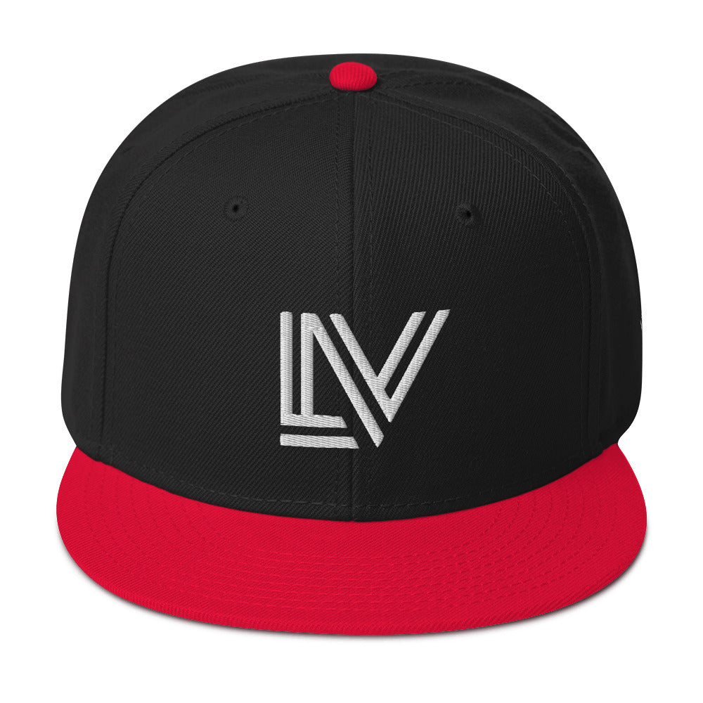 White Lettering - LV Snapback Hat