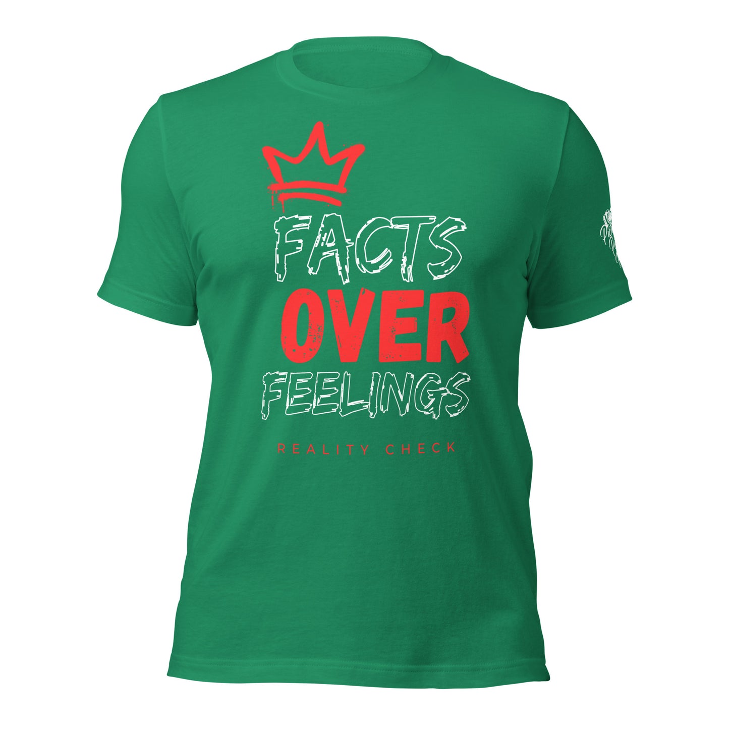 Facts Over Feelings - Red Crown - Bellas Canvas t-shirt