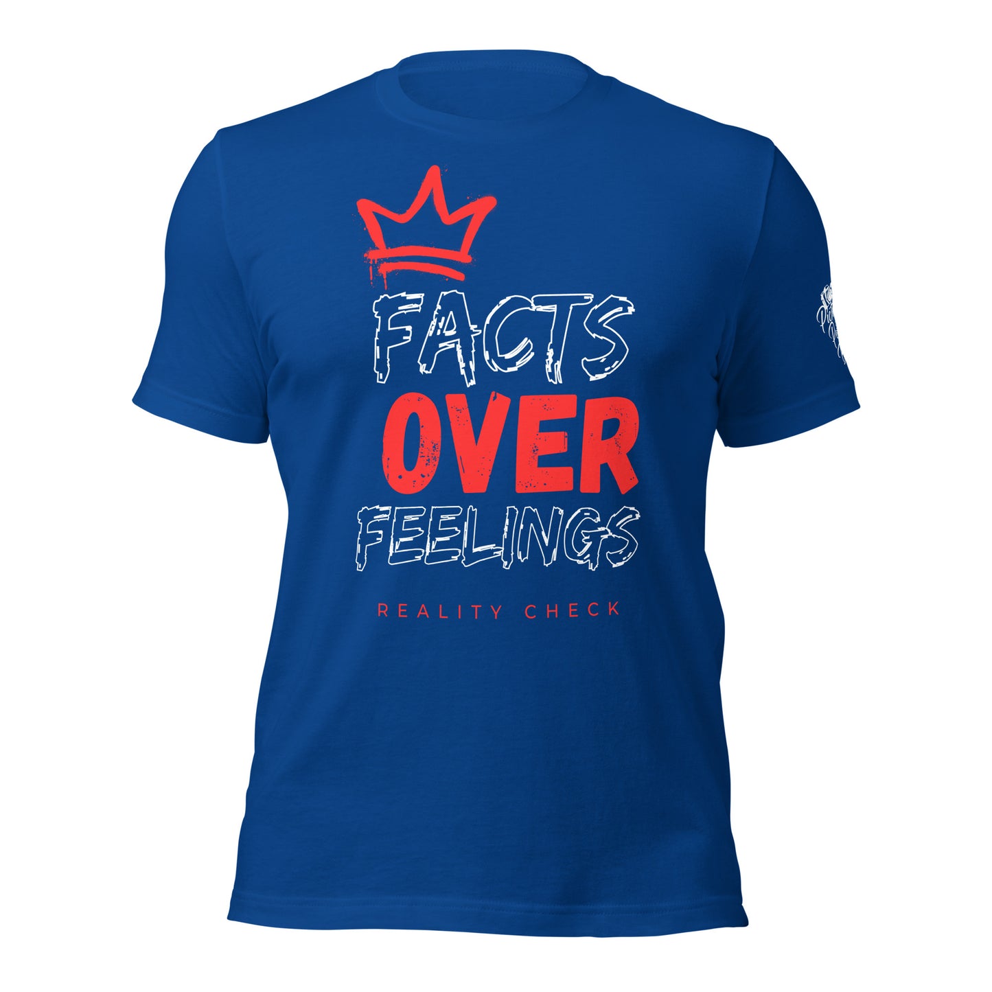 Facts Over Feelings - Red Crown - Bellas Canvas t-shirt