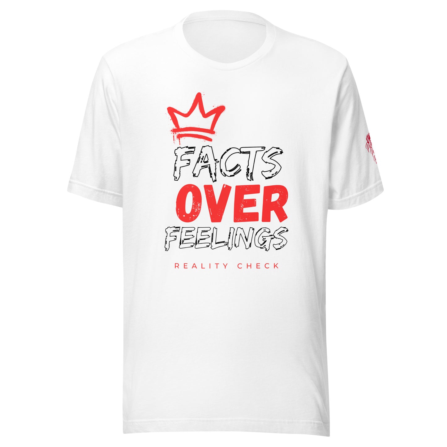 Facts Over Feelings - Red Crown - Bellas Canvas t-shirt