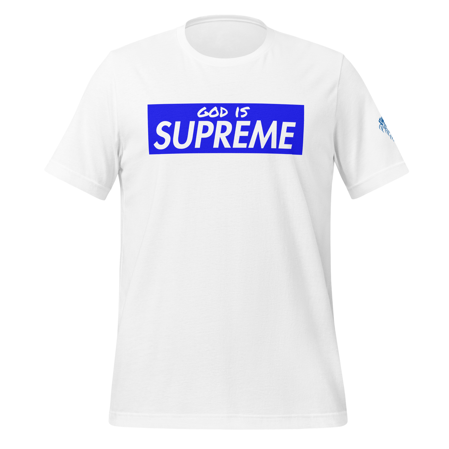 Blue/White GOD is Supreme Men’s t-shirt