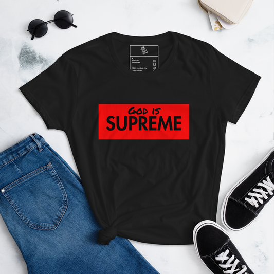 Women's short sleeve GOD IS SUPREME t-shirt