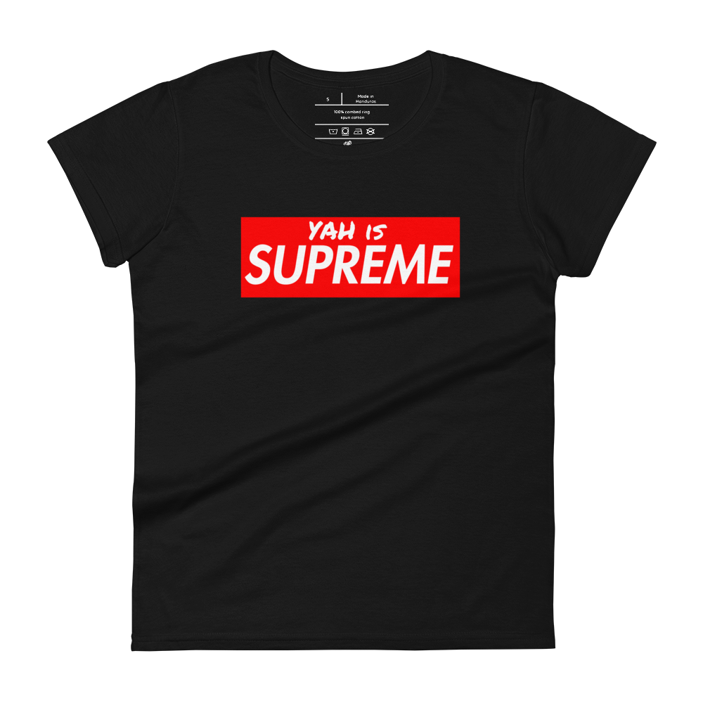 Women's short sleeve Yah is Supreme t-shirt (Gilden)