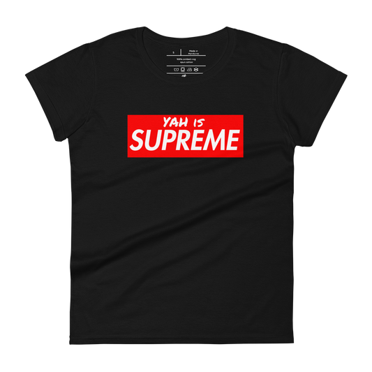 Women's short sleeve Yah is Supreme t-shirt (Gilden)