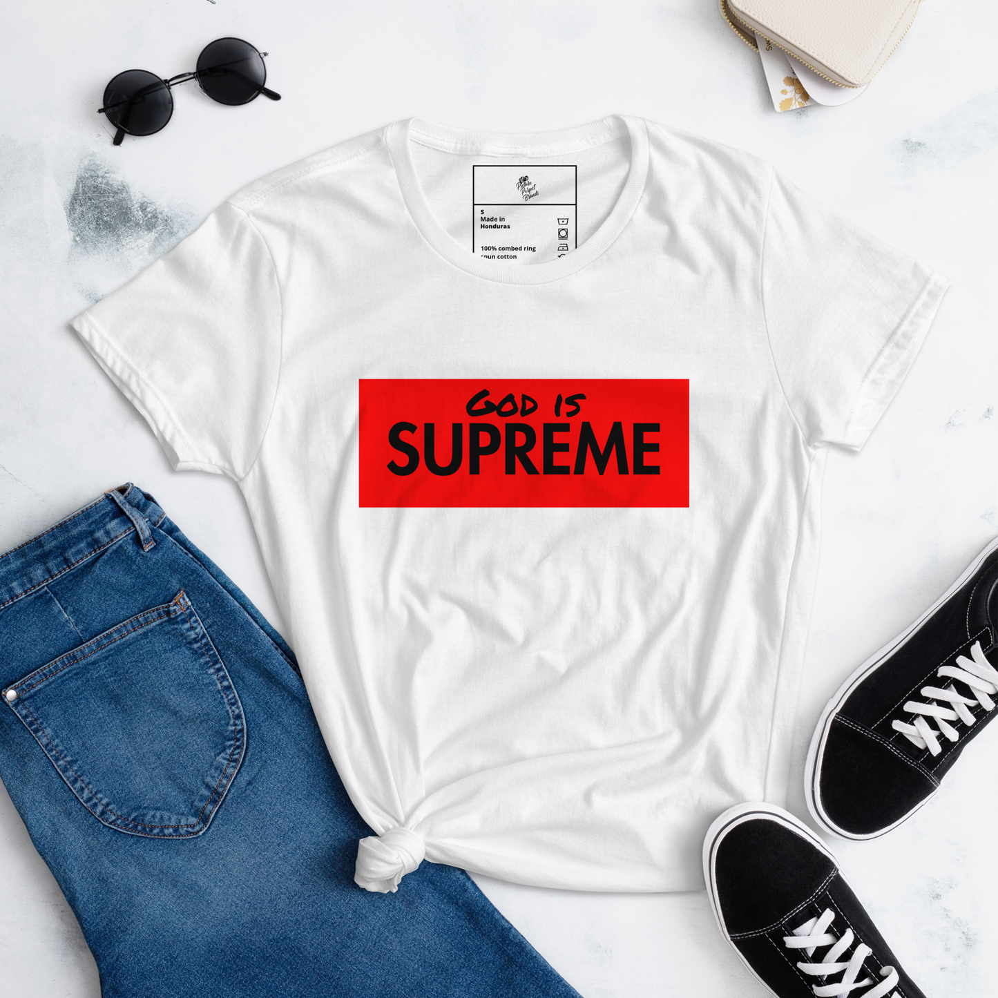 Women's short sleeve GOD IS SUPREME t-shirt